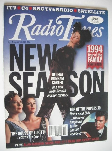 <!--1994-01-01-->Radio Times magazine - Helena Bonham Carter cover (1-7 Jan