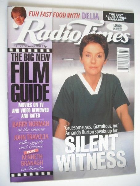 <!--1997-02-15-->Radio Times magazine - Amanda Burton cover (15-21 February