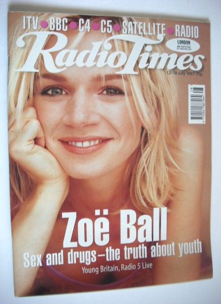 <!--1997-07-12-->Radio Times magazine - Zoe Ball cover (12-18 July 1997)