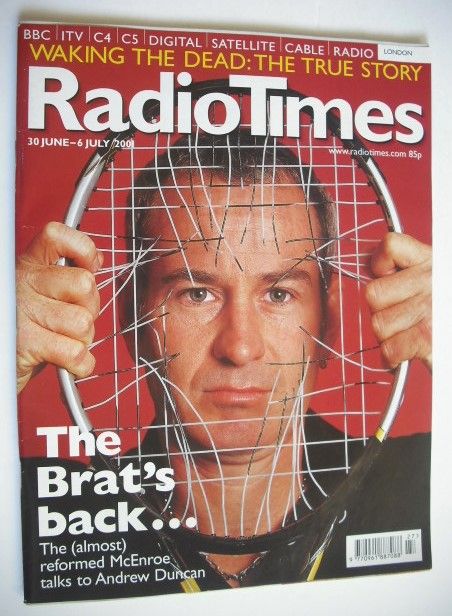Radio Times magazine - John McEnroe cover (30 June-6 July 2001)