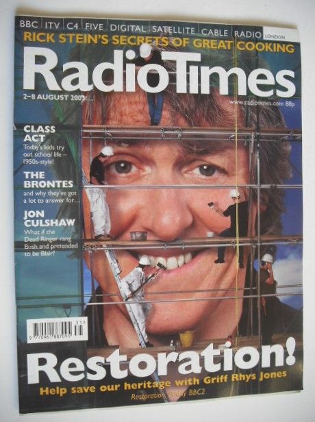 <!--2003-08-02-->Radio Times magazine - Griff Rhys Jones cover (2-8 August 