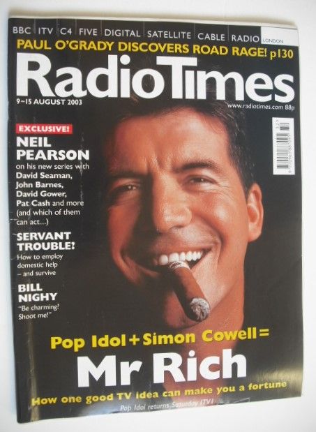 Radio Times magazine - Simon Cowell cover (9-15 August 2003)
