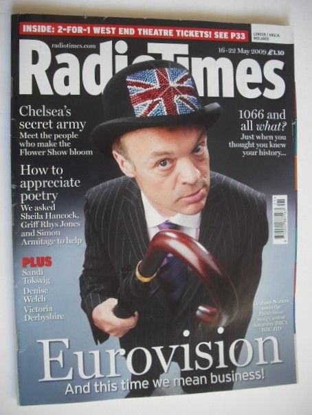 <!--2009-05-16-->Radio Times magazine - Graham Norton cover (16-22 May 2009