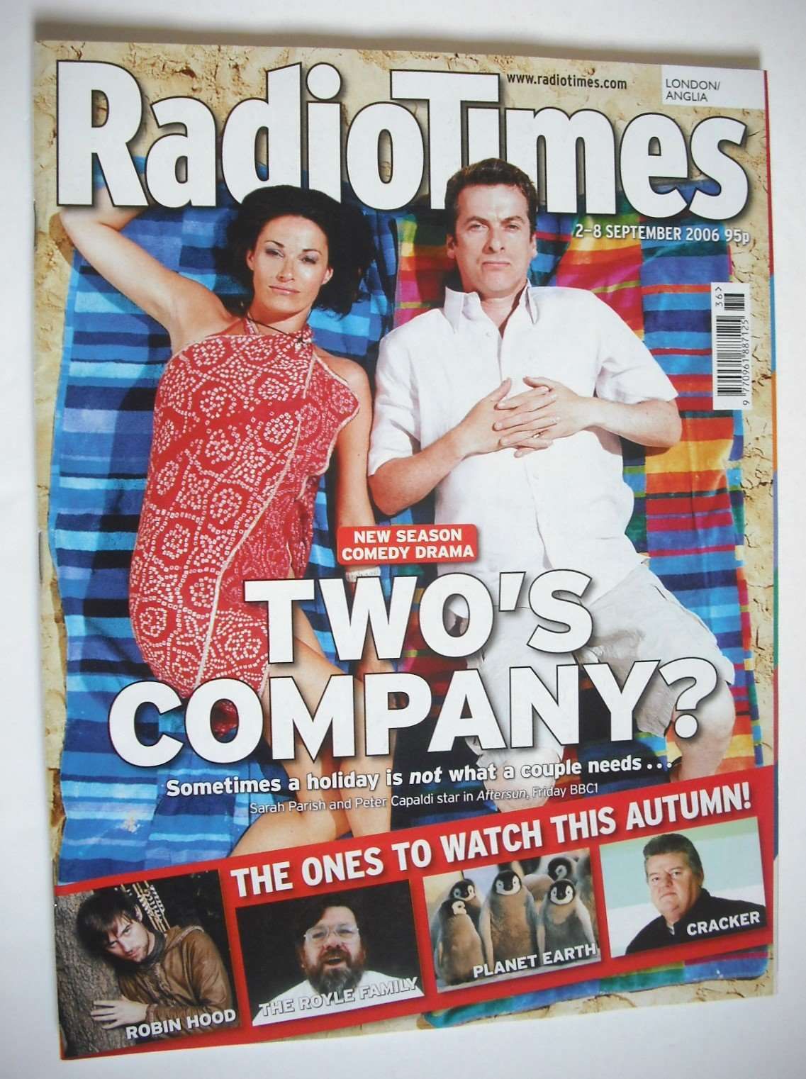 <!--2006-09-02-->Radio Times magazine - Sarah Parish and Peter Capaldi cove