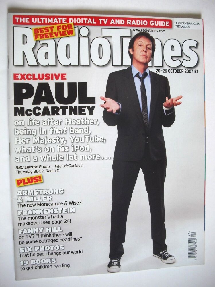 Radio Times magazine - Paul McCartney cover (20-26 October 2007)
