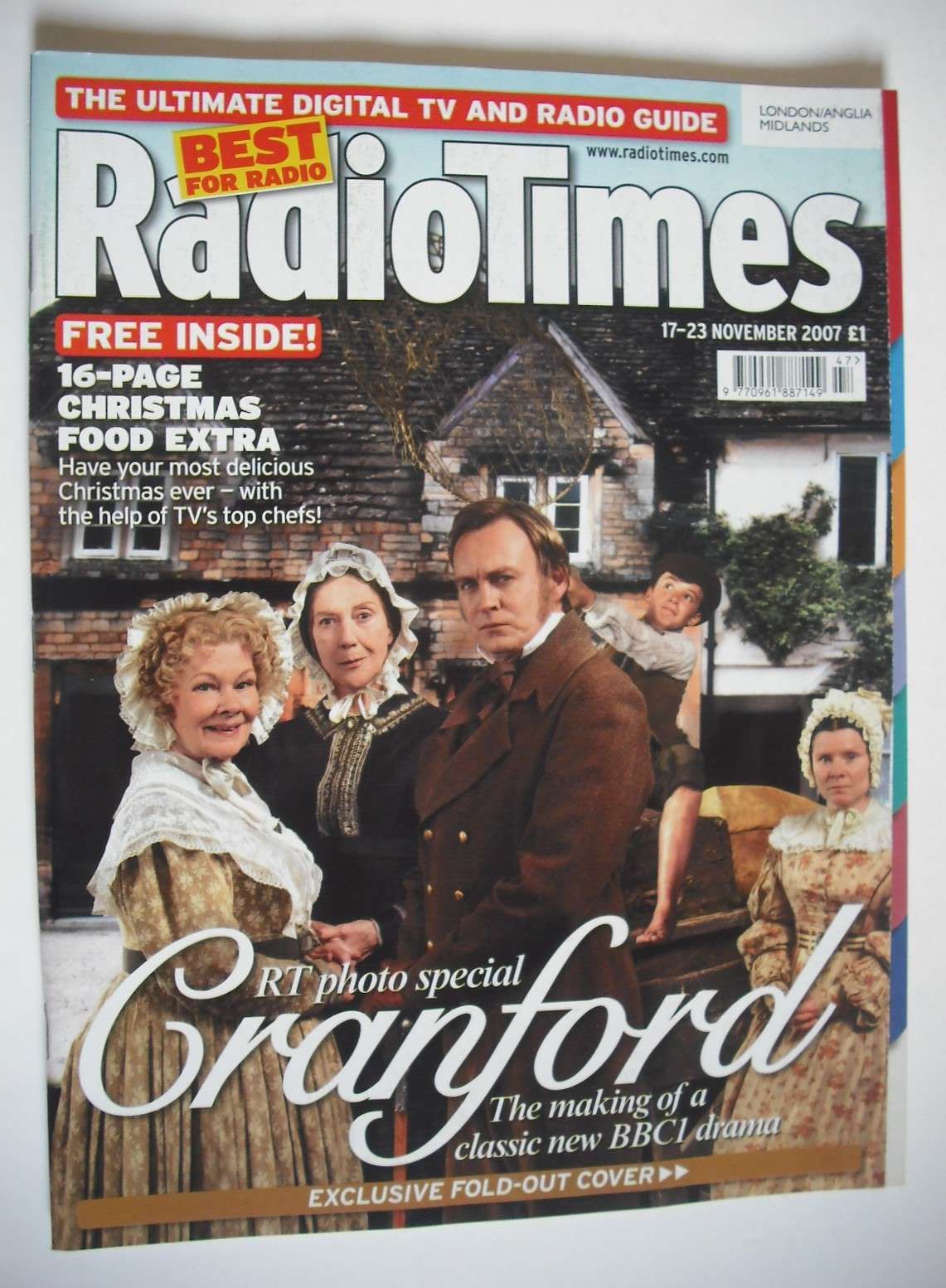 <!--2007-11-17-->Radio Times magazine - Cranford cover (17-23 November 2007