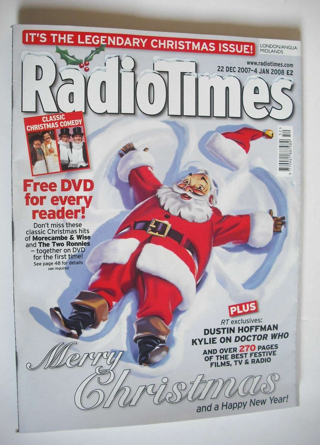 <!--2007-12-22-->Radio Times magazine - Merry Christmas cover (22 December 