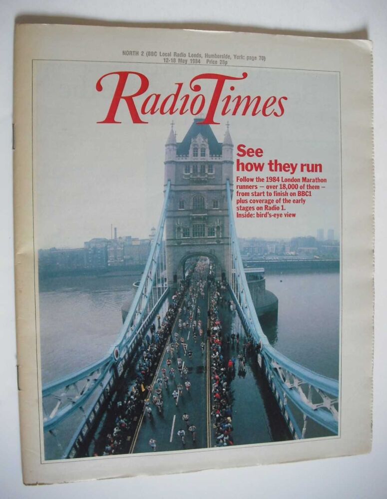 <!--1984-05-12-->Radio Times magazine - London Marathon cover (12-18 May 19