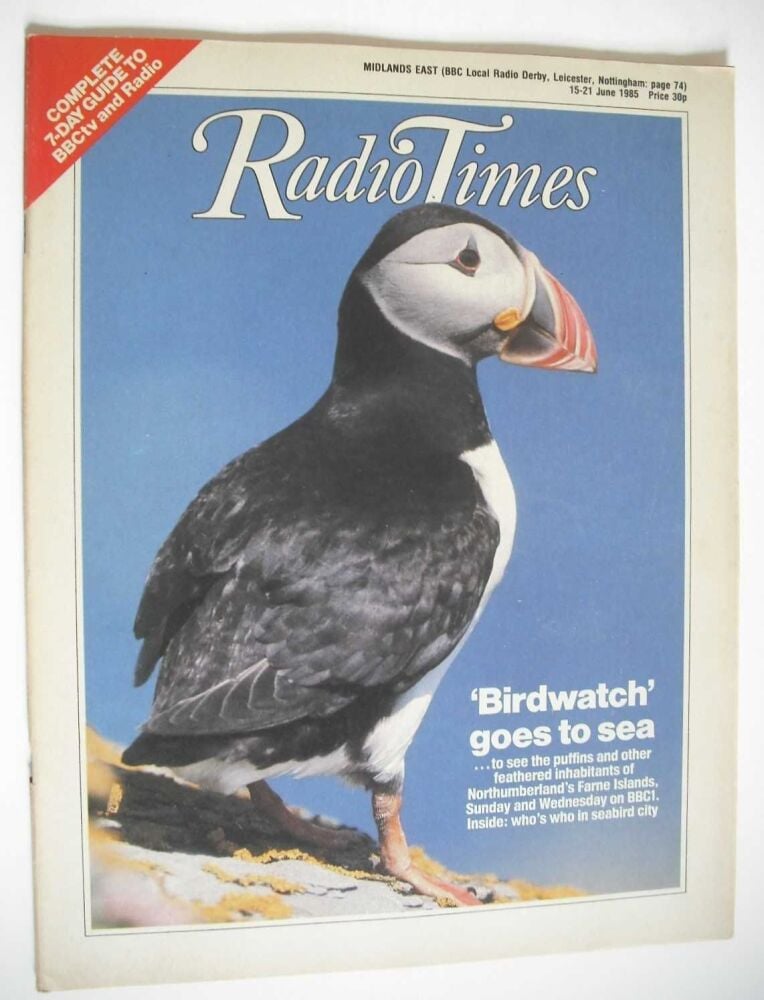 Radio Times magazine - Puffin cover (15-21 June 1985)
