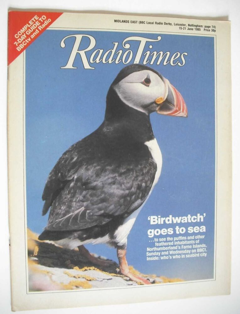 <!--1985-06-15-->Radio Times magazine - Puffin cover (15-21 June 1985)
