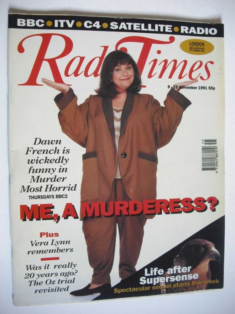<!--1991-11-09-->Radio Times magazine - Dawn French cover (9-15 November 19