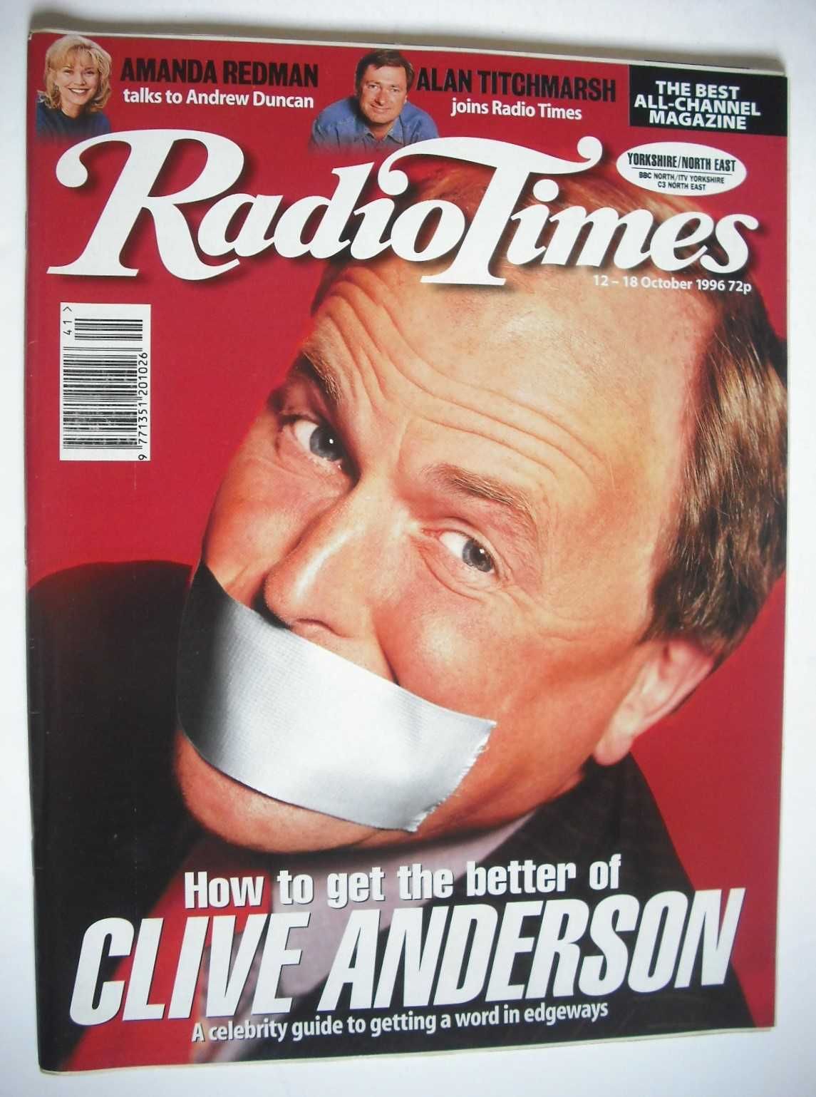 <!--1996-10-12-->Radio Times magazine - Clive Anderson cover (12-18 October