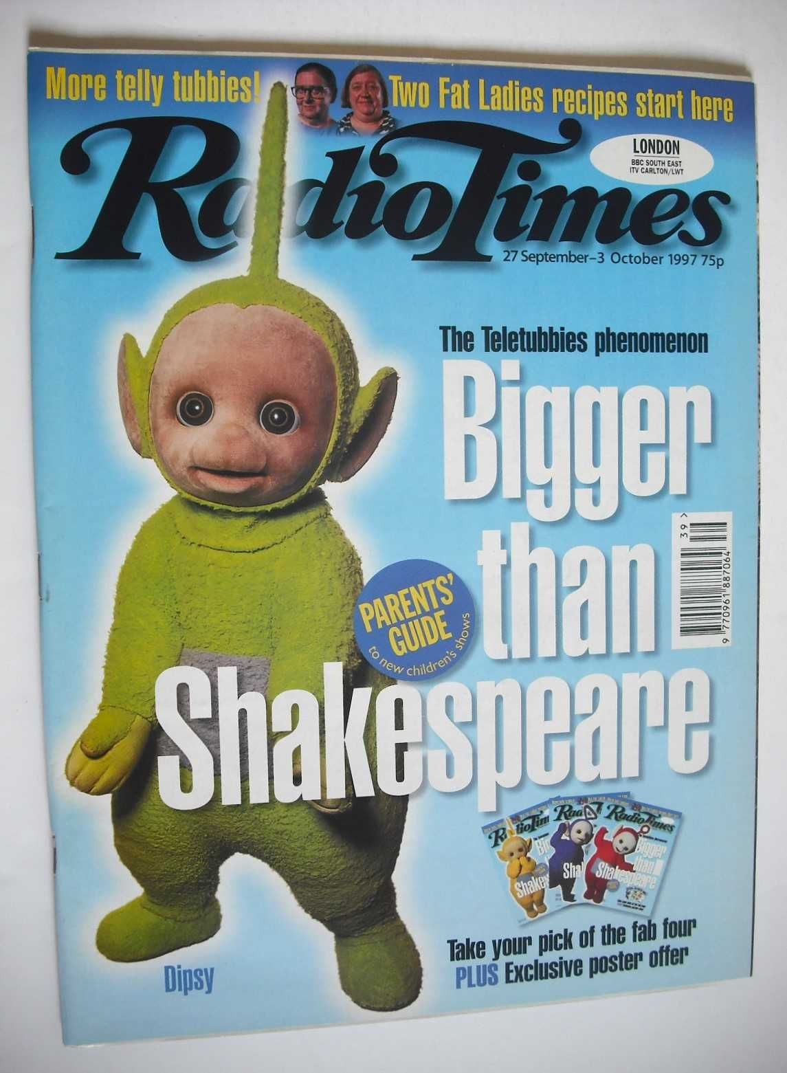 <!--1997-09-27-->Radio Times magazine - Dipsy cover (27 September-3 October
