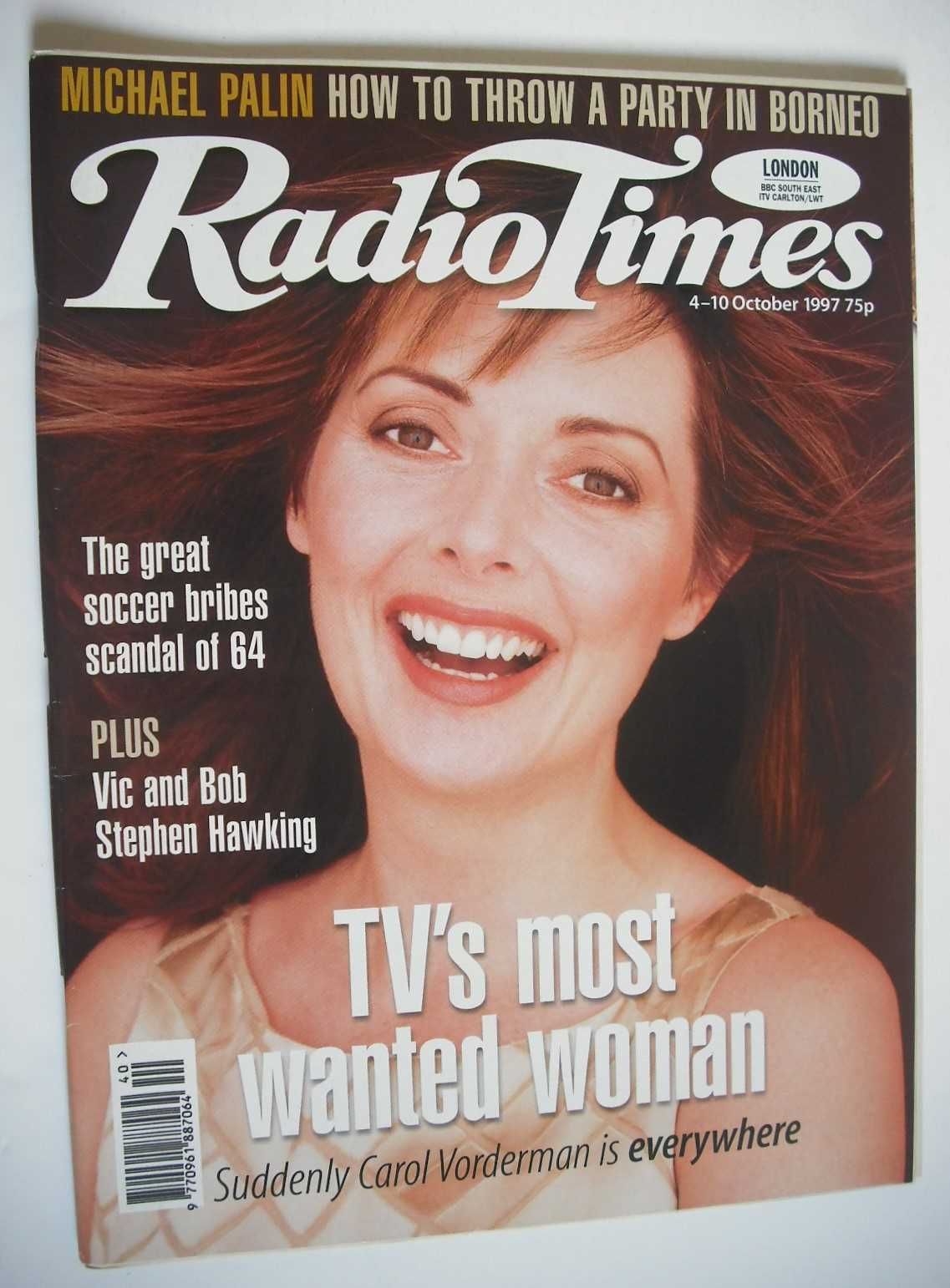 <!--1997-10-04-->Radio Times magazine - Carol Vorderman cover (4-10 October