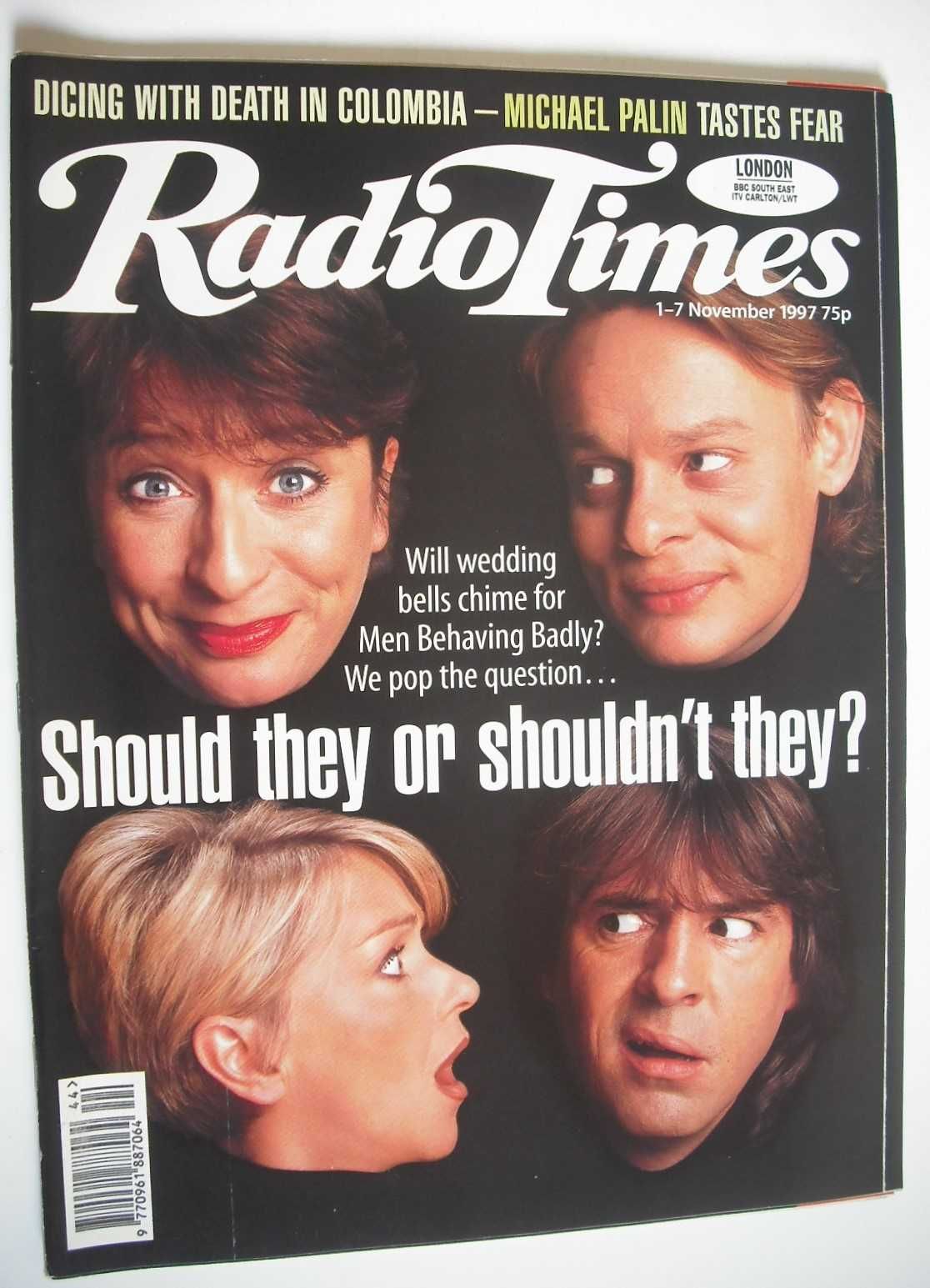 <!--1997-11-01-->Radio Times magazine - Men Behaving Badly cover (1-7 Novem