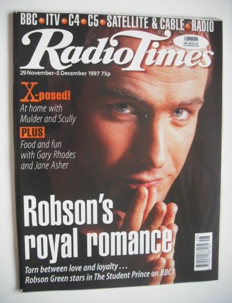 <!--1997-11-29-->Radio Times magazine - Robson Green cover (29 November - 5