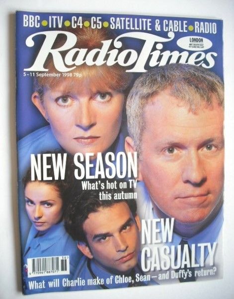 <!--1998-09-05-->Radio Times magazine - Casualty cover (5-11 September 1998