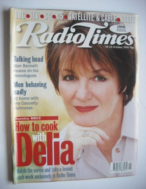 <!--1998-10-10-->Radio Times magazine - Delia Smith cover (10-16 October 19