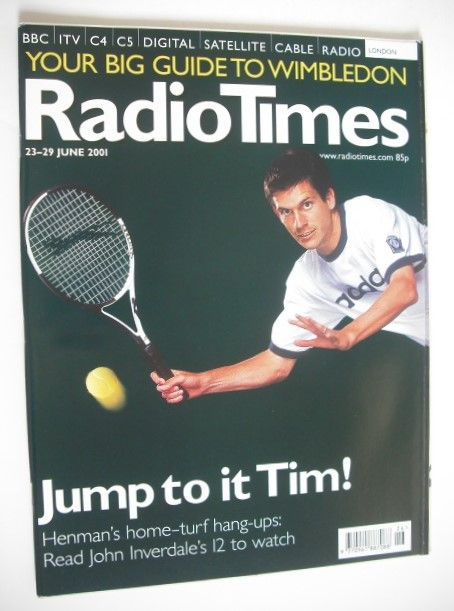 Radio Times magazine - Tim Henman cover (23-29 June 2001)