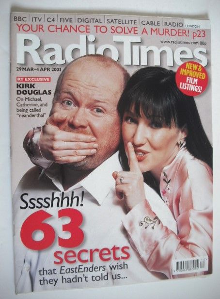 Radio Times magazine - Steve McFadden and Kacey Ainsworth cover (29 March - 4 April 2003)