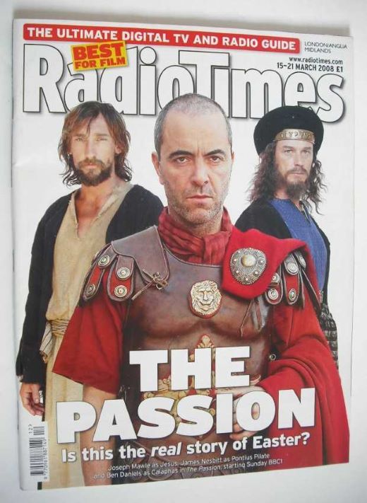 Radio Times magazine - The Passion cover (15-21 March 2008)