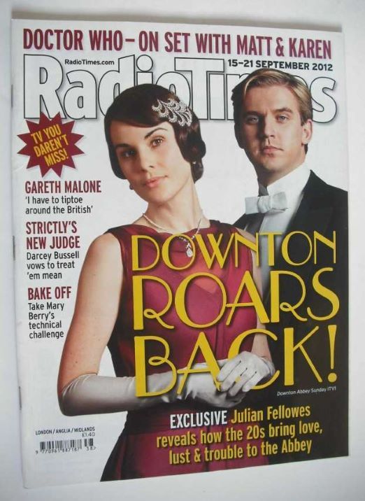 <!--2012-09-15-->Radio Times magazine - Downton cover (15-21 September 2012