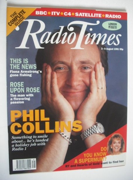 <!--1991-08-03-->Radio Times magazine - Phil Collins cover (3-9 August 1991