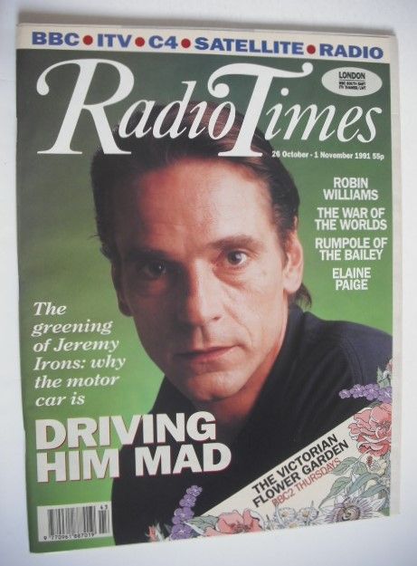 Radio Times magazine - Jeremy Irons cover (26 October-1 November 1991)