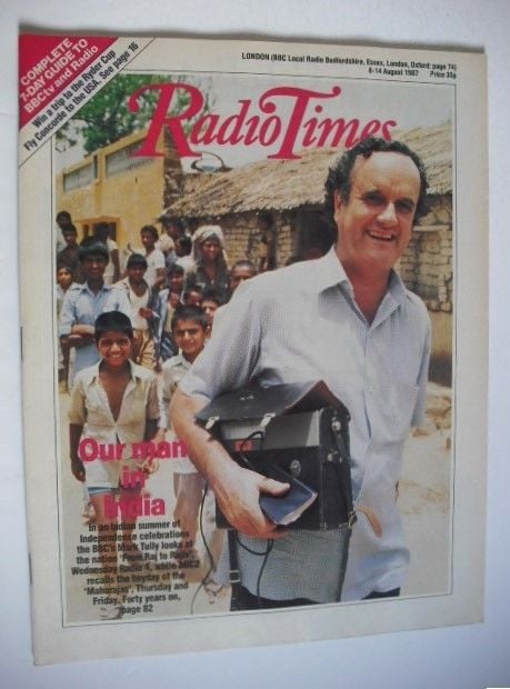 Radio Times magazine - Mark Tully cover (8-14 August 1987)