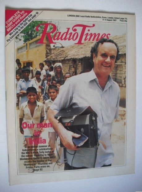 <!--1987-08-08-->Radio Times magazine - Mark Tully cover (8-14 August 1987)