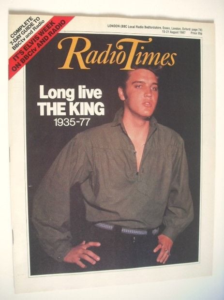 Radio Times magazine - Elvis Presley cover (15-21 August 1987)