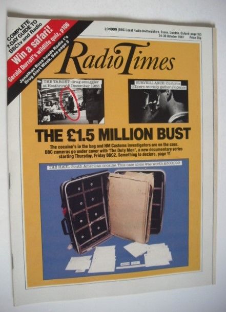 Radio Times magazine - The £1.5 Million Bust cover (24-30 October 1987)