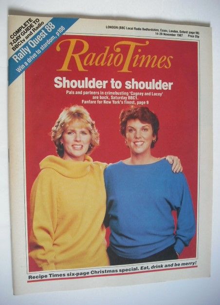 <!--1987-11-14-->Radio Times magazine - Sharon Gless and Tyne Daly (14-20 N