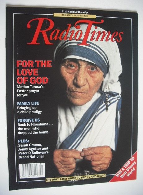 Radio Times magazine - Mother Teresa cover (7-13 April 1990)