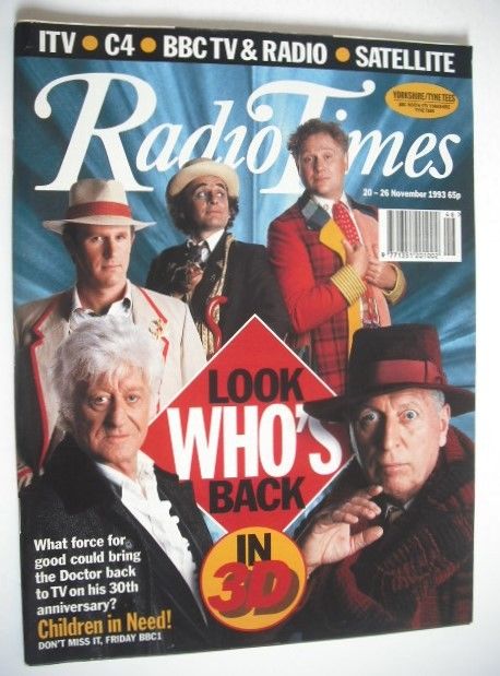 <!--1993-11-20-->Radio Times magazine - Doctor Who cover (20-26 November 19