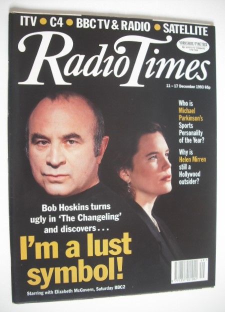 Radio Times magazine - Bob Hoskins and Elizabeth McGovern cover (11-17 December 1993)