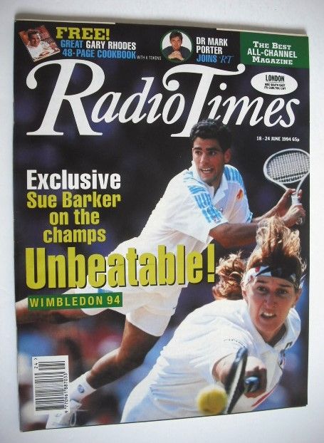 Radio Times magazine - Pete Sampras and Steffi Graf cover (18-24 June 1994)