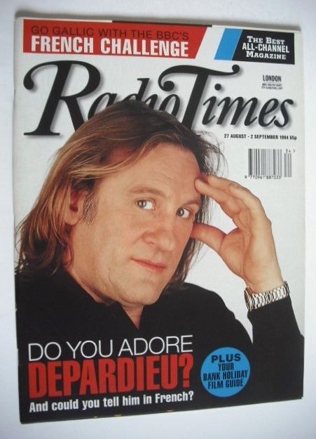 <!--1994-08-27-->Radio Times magazine - Gerard Depardieu cover (27 August-2