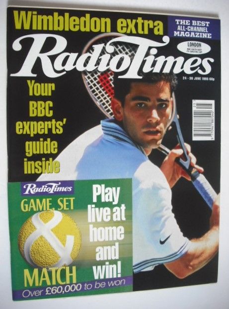 Radio Times magazine - Pete Sampras cover (24-30 June 1995)