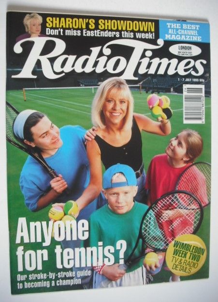 <!--1995-07-01-->Radio Times magazine - Sue Barker cover (1-7 July 1995)