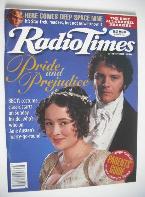 Radio Times magazine - Colin Firth and Jennifer Ehle cover (23-29 September 1995)