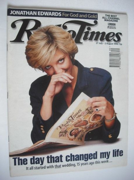 Radio Times magazine - Christina Hance (Princess Diana LOOKALIKE) cover (27 July 1996)