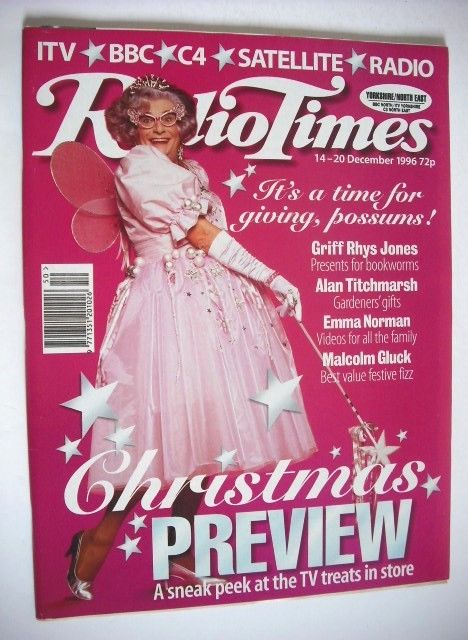 Radio Times magazine - Barry Humphries cover (14-20 December 1996)