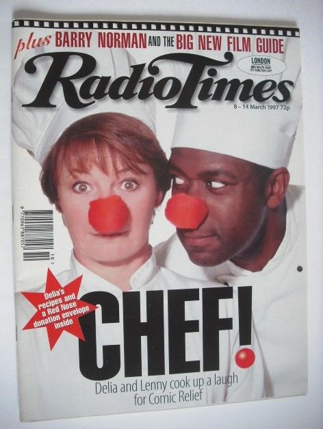 Radio Times magazine - Delia Smith and Lenny Henry cover (8-14 March 1997)