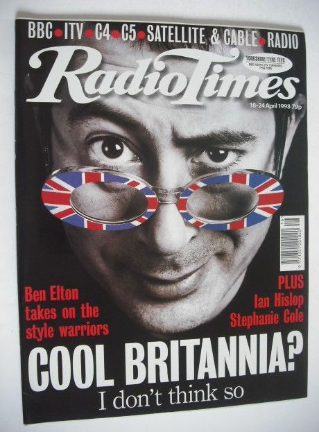 Radio Times magazine - Ben Elton cover (18-24 April 1998)