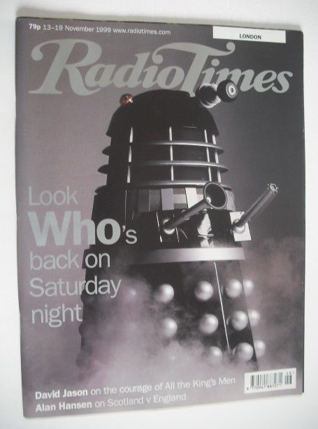 Radio Times magazine - Doctor Who Daleks cover (13-19 November 1999)