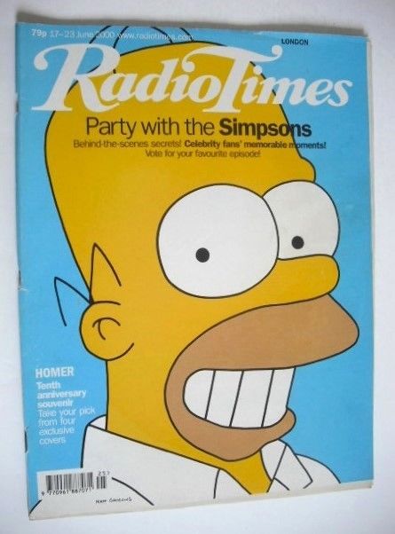 Radio Times magazine - Homer Simpson cover (17-23 June 2000)