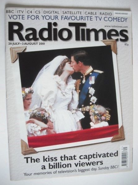 Radio Times magazine - Prince Charles and Princess Diana cover (28 July - 3 August 2001)