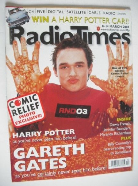 <!--2003-03-08-->Radio Times magazine - Gareth Gates cover (8-14 March 2003