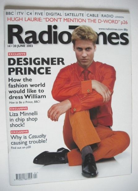 <!--2003-06-14-->Radio Times magazine - Prince William cover (14-20 June 20